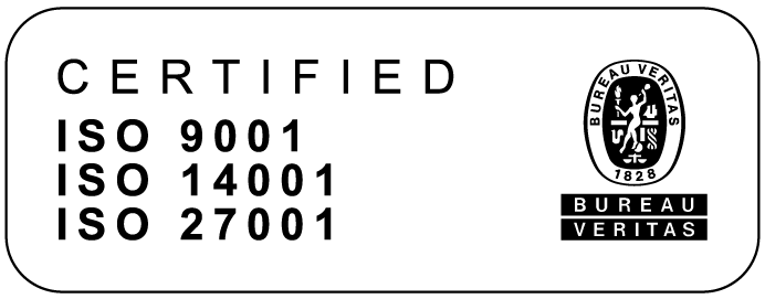Logo ISO 9001, 14001, 27001