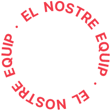 Roda format per lletres que diu "el nostre equip"