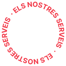 Roda format per lletres que diu "els nostres serveis"