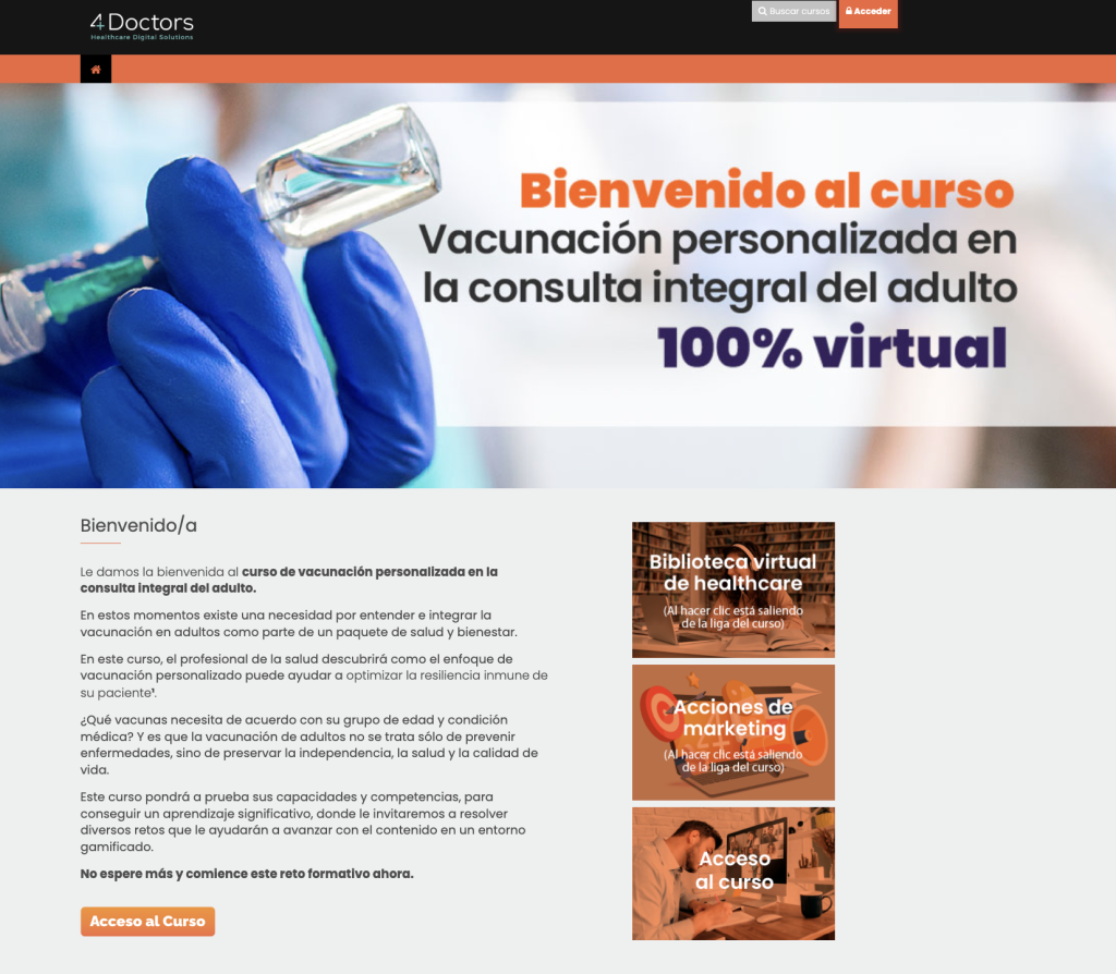 curso vacunacion en el adulto de 4dorctors